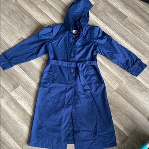 💙 Elegant Blue Hooded Coat